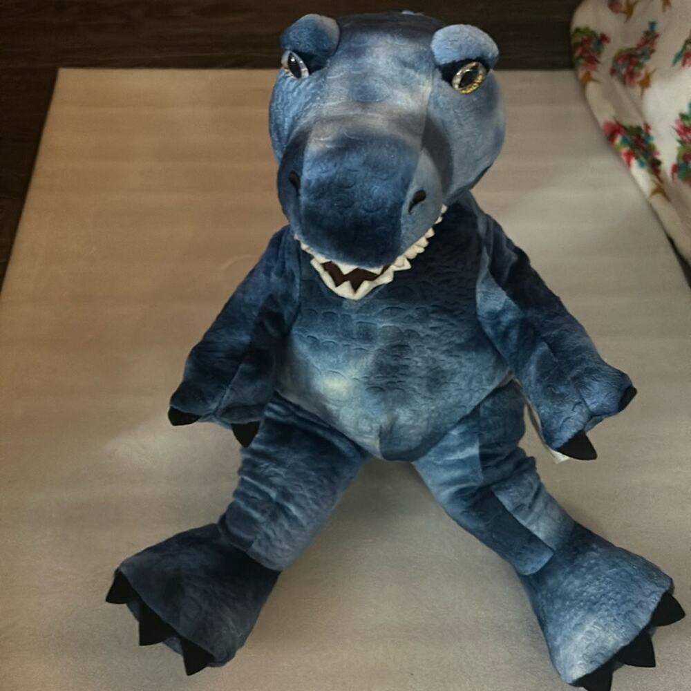 Build-A-Bear Workshop 2017 Blue Dinosaur 17” Stuffed Animals Plush Kidcore Xmas